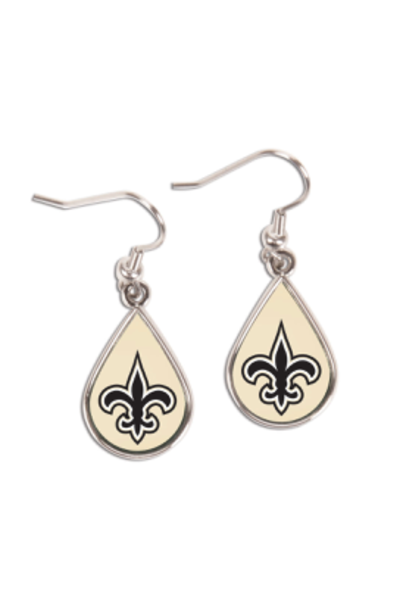 New Orleans Saints Earrings Jewelry Carded Tear Drop – Mike's Den