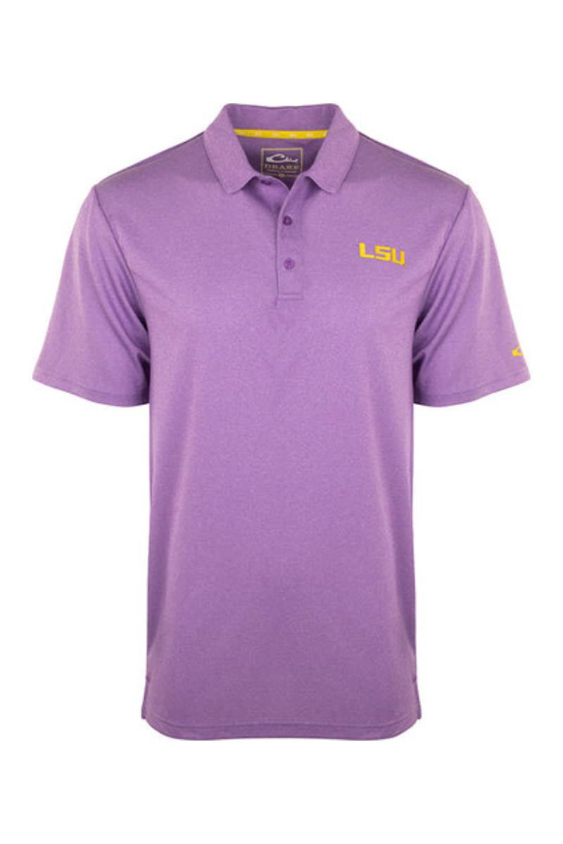 LSU Drake Vintage Heather Polo