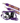 LSU Clear Purse with Patterned Shoulder Straps