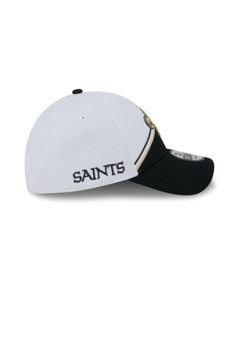 Men's New Era White/Black Orleans Saints 2023 Sideline Adjustable Visor