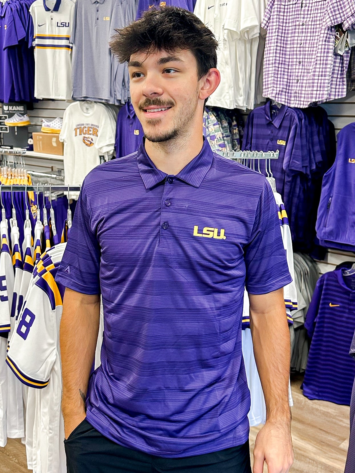 Lsu Compass LSU Men's Compass Polo – Mike's Den