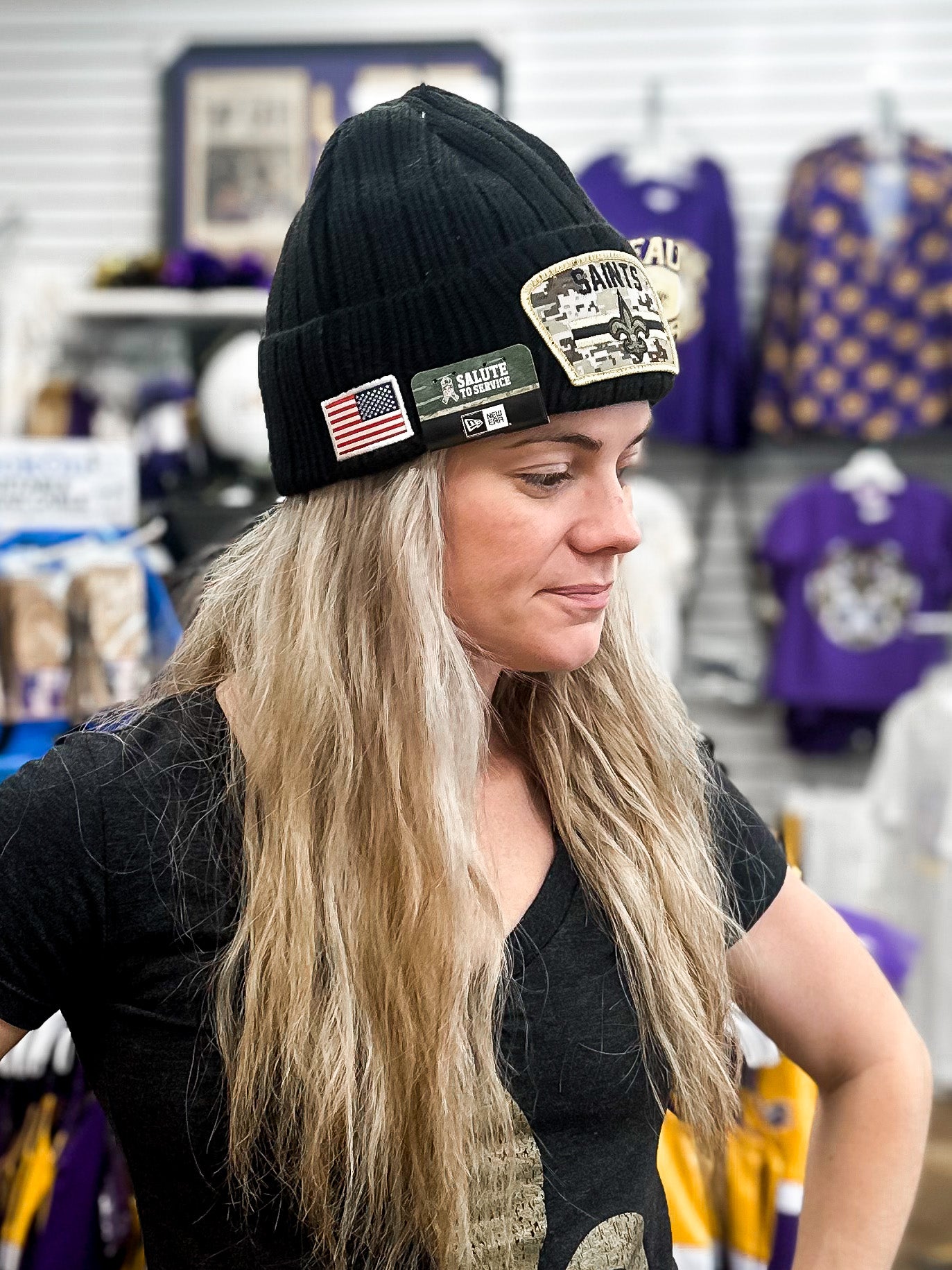 Saints salute to service hot sale cap